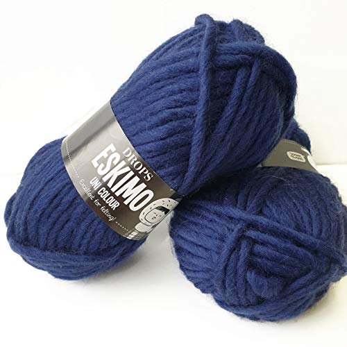 Eskimo - Super Chunky Strickmuster DROPS Garnstudio Mehrfach colours 100% Wolle 15 Dark Blue von Drops