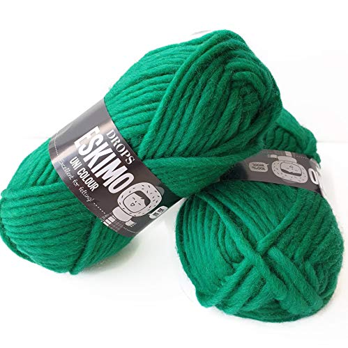 Eskimo - Super Chunky Strickmuster DROPS Garnstudio Mehrfach colours 100% Wolle 25 Green von Drops