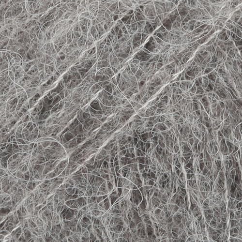 Flauschiges Superfeines Alpaka- und Seidengarn, Drops gebürstete Alpaka-Seide, leicht und warm, 45 g pro Knäuel 03 Grey von Drops