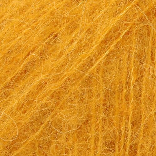 Flauschiges Superfeines Alpaka- und Seidengarn, Drops gebürstete Alpaka-Seide, leicht und warm, 45 g pro Knäuel 19 Curry Flauschiges Superfeines Alpaka- und Seidengarn, Drops gebürstete Alpaka-Seide, leicht und warm, 45 g pro Knäuel 19 Curry von Drops