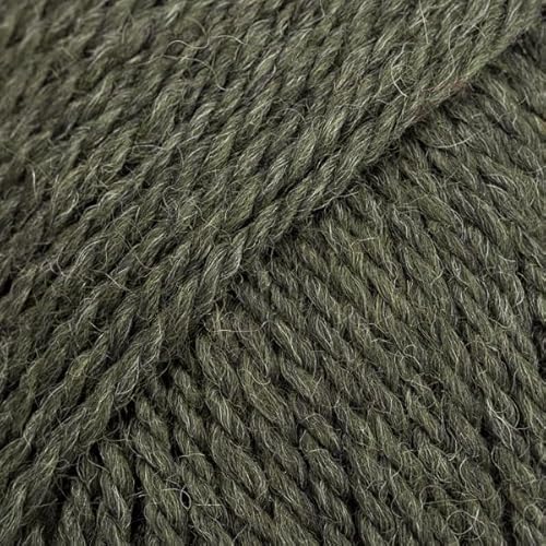 Kammgarn aus 100 % Wolle, Alaska, 4 – Medium, Aran, 450 g Knäuel – 77 Yards 51 Olivgrün von Drops