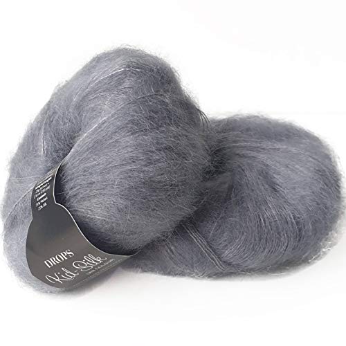 Kid Silk – Produkt Farben garnstudio Drops Stricken Spitze Gewicht Mohair und Seide 100% Garn 10 Grey Kid Silk – Produkt Farben garnstudio Drops Stricken Spitze Gewicht Mohair und Seide 100% Garn 10 Grey von Drops