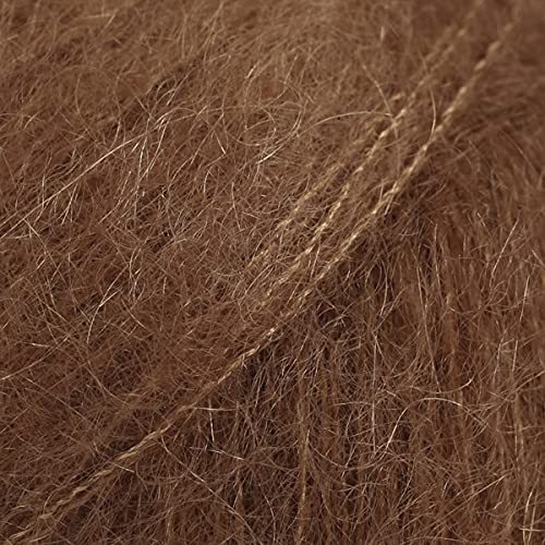 Mohair und Seide Garn Drops Kid-Seide, 0 oder Spitze, 2-lagig, 25,5 g 230 Meter pro Knäuel (35 Schokolade) von Drops