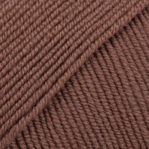 Superwash Merinowolle, Drops Baby Merino, Sportgewicht, 5-lagig, 50 g, 190 m, Menge pro 1 Stück (52 Schoko) von Drops