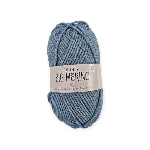 Superwash Merinowolle Drops Big Merino 4 oder Medium Aran Gewicht, 458 g Knäuel 06 Forget-me-not Superwash Merinowolle Drops Big Merino 4 oder Medium Aran Gewicht, 458 g Knäuel 06 Forget-me-not von Drops