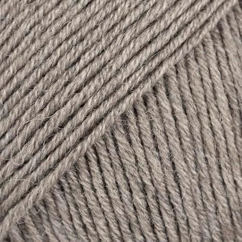 Superwash Merinowolle, Drops Baby Merino, Sportgewicht, 5-lagig, 50 g, 190 Meter, Menge pro 1 Stück (57 Greige) von Drops