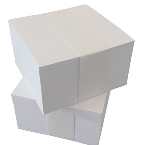 Druckerei Scharlau 1000 Notizzettel 10x10 cm, holzfrei, 80g/m², weiß, zum Nachfüllen von Zettelboxen von Druckerei Scharlau