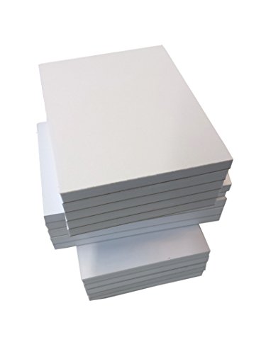 10x Mini Notizblocks blanko 50 Blatt, 67mm x 90mm, Qualitäts-Offset-Papier 80g/m² (22413) von Druckerei Scharlau