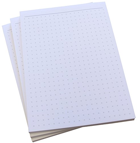 16x Notizblock - gepunktet in Grau - 50 Blatt - Staffelpreise verfügbar - DIN A6 Format (22396) von Druckerei Scharlau