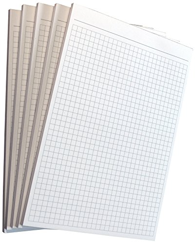 16x Notizblock kariert 5mm Kästchen - Notizen DIN A6, 50 Blatt, Qualitäts-Offset-Papier 80g/m² -Grau (22212) von Druckerei Scharlau