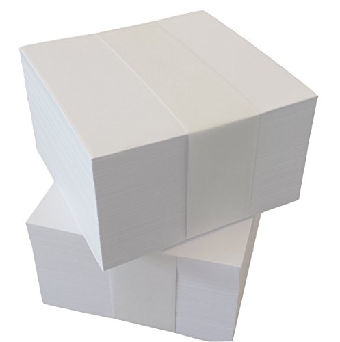 3000 Notizzettel 10x10 cm unbedruckte lose Blätter für Zettelboxen-Nachfüllset (22500) von Druckerei Scharlau