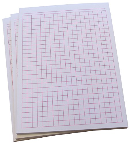 4x Notizblocks kariert 5mm Kästchen - Notizen - 50 Blatt, DIN A6,Qualitäts-Offset-Papier 80g/m² -Pink (22392) von Druckerei Scharlau
