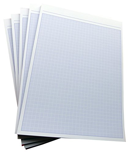 8x Notizblocks negativ kariert in BLAU - Notizen - 50 Blatt, DIN A5, 50 Blatt, Qualitäts-Offset-Papier 80g/m² (22743) von Druckerei Scharlau