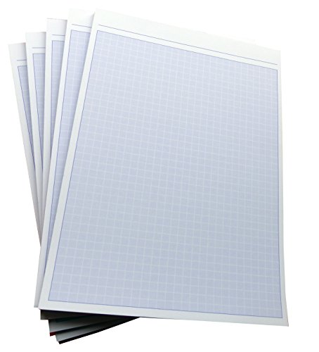 Druckerei Scharlau 3x Notizblocks negativ kariert in BLAU - Notizen - 50 Blatt, DIN A5, 50 Blatt, Qualitäts-Offset-Papier 80g/m² (22743) von Druckerei Scharlau