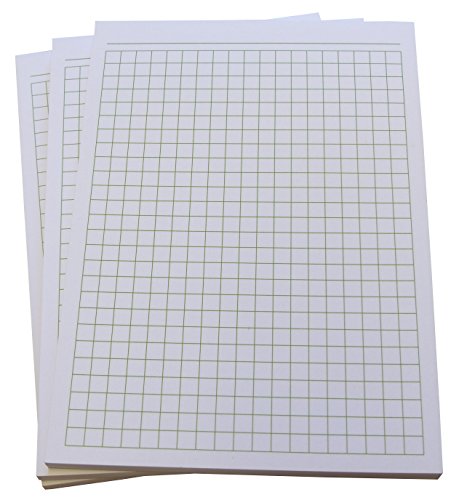 Druckerei Scharlau 8x Notiz-Block kariert 5mm Kästchen - Notizen - 50 Blatt, DIN A6 Qualitäts-Offset-Papier 80g/m² - Dunkelgrün (22393) von Druckerei Scharlau