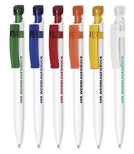 Kugelschreiber POLO 500 Stück grün mit Werbedruck Werbekugelschreiber Druck Werbung Logo inkl. gratis Gestaltung von Druckspezialist