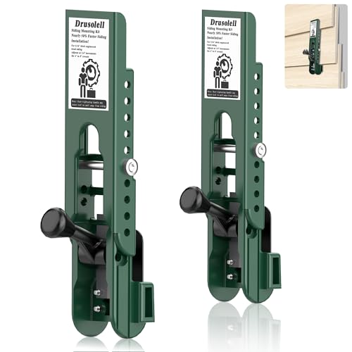 Verkleidungsinstallationswerkzeuge, 5/16 Zoll Zementfaser-Montagesatz Kompatibel 5/16 Zoll Schoßmessgerät/Klemmen mit verstellbaren Auslegern (Grün) von Drusolell