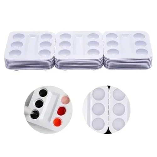 30-teilige Malpalette, Mini-Malpalette aus Kunststoff zum Malen für Kunst, Malerei, Kunsthandwerk, Ölpalette für Kinder und Erwachsene, Weiß 30-teilige Malpalette, Mini-Malpalette aus Kunststoff zum Malen für Kunst, Malerei, Kunsthandwerk, Ölpalette für Kinder und Erwachsene, Weiß von Dsacxixai