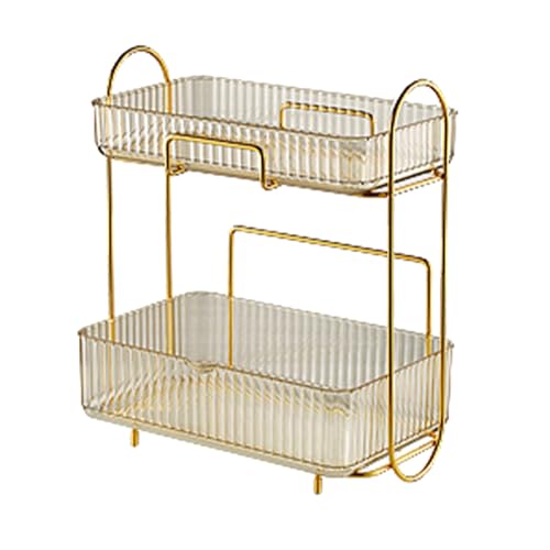 Dsacxixai Etagere Rangement, 2 Tier de Comptoir Grande Capacité Etagere de Bureau pour la Cuisine epices, Bureau et Maison (Amber) von Dsacxixai