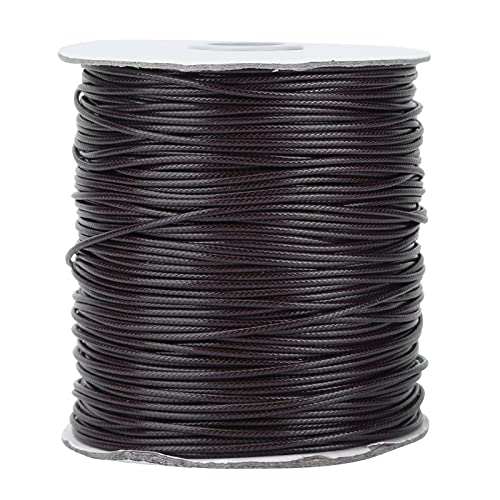 Elastisches Kabel, nicht leicht zu verformen rundes Wachsschnursteil für Armbänder, Handwerksdiener, Halsketten, Schmuckhersteller (Brown) von Dsacxixai