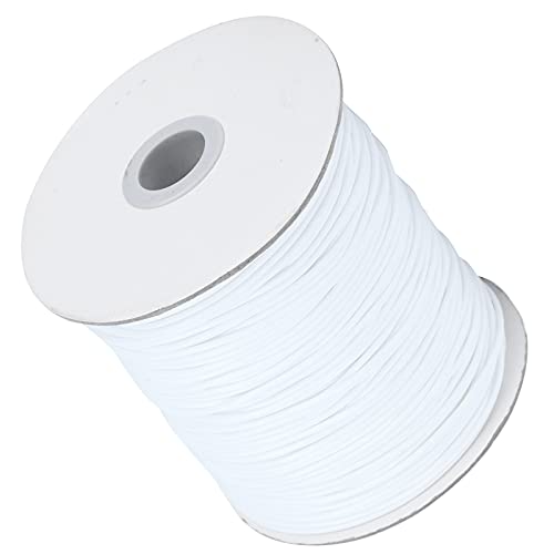 Elastisches Kabel, nicht leicht zu verformen rundes Wachsschnursteil für Armbänder, Handwerksdiener, Halsketten, Schmuckhersteller (White) von Dsacxixai