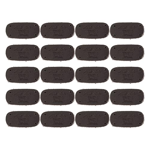 Patch Reparation Cuir, 20PCS Soft Gaufré étiquettes Cuir Autocollant avec des Trous pour les Sacs à Main Projets de Couture (Coffee) von Dsacxixai