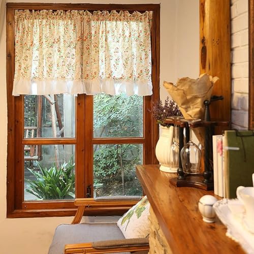 Dsnyu Scheibengardinen 70 cm Hoch, Vorhänge Küche Orange Grün Weiß Polyester Baumwolle Kurzgardinen Bistrogardinen mit Blumenmuster 1 Stück B 135 x H 70 cm Dsnyu Scheibengardinen 70 cm Hoch, Vorhänge Küche Orange Grün Weiß Polyester Baumwolle Kurzgardinen Bistrogardinen mit Blumenmuster 1 Stück B 135 x H 70 cm von Dsnyu