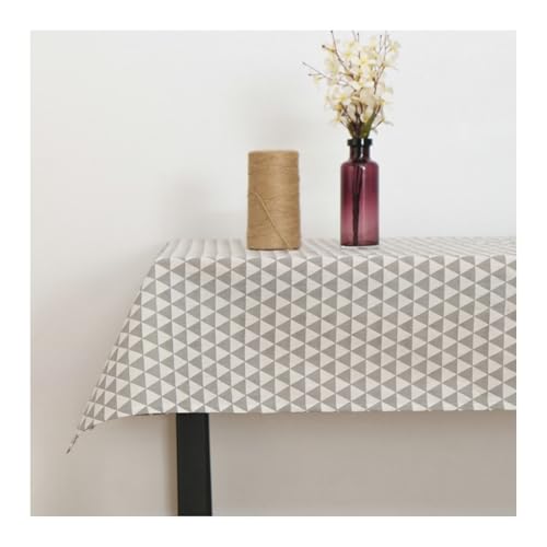 Tischdecke Quadratisch Grau, Tischdecke Kleiner Tisch Baumwolle Leinen Dreiecke Table Cover 75X75CM für Küche Wohnzimmer Esszimmer von Dsnyu