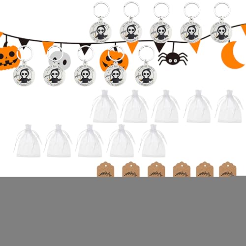 Dtaigou Halloween Schlüsselanhänger | Halloween Schlüsselanhänger im Set - Süße Anhänger Deko Accessoires für Schulranzen Schultüten und Schulparty von Dtaigou