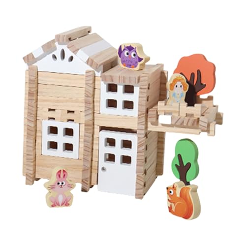 Dtaigou Hausbausatz, Holzklötze für Kinder | Einsteck- und Zapfenbausteine ,Holzbausatz, Hausbauspielzeug, Lern- und Bildungsspielzeug für Kinder Dtaigou Hausbausatz, Holzklötze für Kinder | Einsteck- und Zapfenbausteine ,Holzbausatz, Hausbauspielzeug, Lern- und Bildungsspielzeug für Kinder von Dtaigou