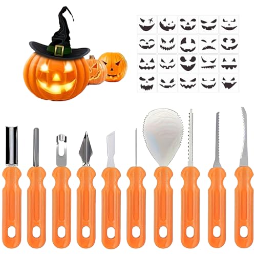 Dtaigou Kürbisschnitz-Werkzeugsatz | Kürbis Schneider,Schneider Schaber Messer Säge Schaufel Mit Schablonen Für Halloween Basteldekoration Dtaigou Kürbisschnitz-Werkzeugsatz | Kürbis Schneider,Schneider Schaber Messer Säge Schaufel Mit Schablonen Für Halloween Basteldekoration von Dtaigou