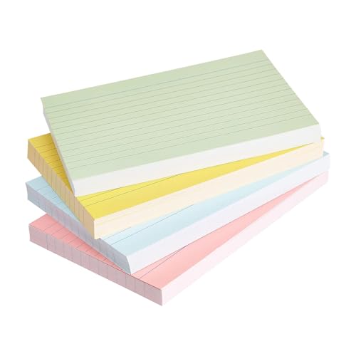 Dtaigou Lernkarten zum Lernen, 4 x Lernkarten, liniertes Kartonpapier für Unterricht, Prüfungsvorbereitung, Abheftung, Basteln, Journaling, Planung, Brainstorming Dtaigou Lernkarten zum Lernen, 4 x Lernkarten, liniertes Kartonpapier für Unterricht, Prüfungsvorbereitung, Abheftung, Basteln, Journaling, Planung, Brainstorming von Dtaigou