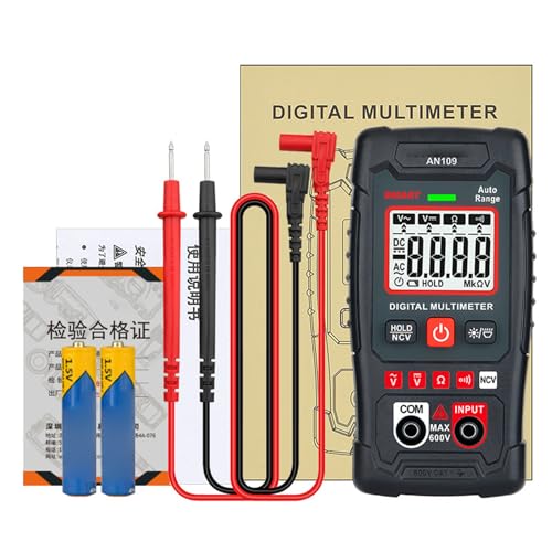 Dtaigou Volt Messgerät, Voltmeter Multimeter | Spannungselektriker Reparaturwerkzeuge - 2000 Zählungen Voltmeter messen AC/DC -Volta, Widerstand, Kontinuität für Autogeräte für Automobile von Dtaigou