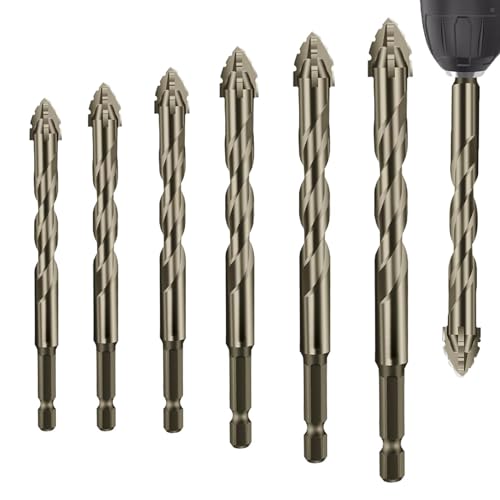 Exzenterbohrer-Set, harte Exzenterbohrer, neuer vierschneidiger Sägezahn-Exzenterbohrer, Multifunktionsbohrer-Set, für Zementfliesen Exzenterbohrer-Set, harte Exzenterbohrer, neuer vierschneidiger Sägezahn-Exzenterbohrer, Multifunktionsbohrer-Set, für Zementfliesen von Dtaigou