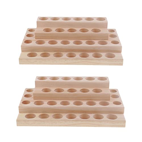 Dualoai 2X Holz Ätherisches Öl Organisator Behälter Ätherisches Öl Display Ständer, 30 Löcher Aromatherapie Öle für Nagellack, Duftöle, Kosmetik Dualoai 2X Holz Ätherisches Öl Organisator Behälter Ätherisches Öl Display Ständer, 30 Löcher Aromatherapie Öle für Nagellack, Duftöle, Kosmetik von Dualoai