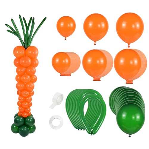 Dualoai Karottenförmiger Latexballon, DIY Osterballon Set für Feiern, Vorschlag von Dualoai