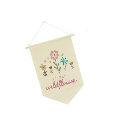 Dualoai Kleines Wildblumen Banner, Geschenk, Hängender Wimpel für Die Eingangstür des Kinderzimmers von Dualoai