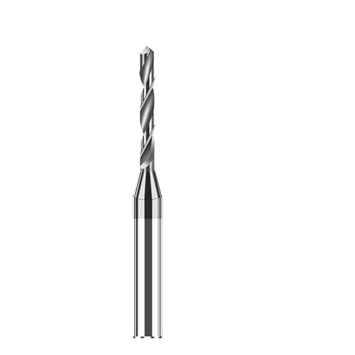 1 Stück Spiralbohrer aus Hartmetalllegierung – Wolframstahl-Vollmetallbohrer mit Mikrodurchmesser for CNC-Maschinen (D3-Schaft, 0,2–2,9 mm, 40 mm Länge)(D0.65X5LXD3) von DuanXing