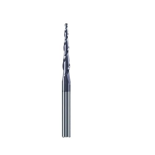 1 Stück konischer Kugelkopffräser aus Wolframkarbid R0,25-R2,0 | CNC-Fräser for Fräsen von Holz und Metall(R0.75xD4x15x50L) von DuanXing