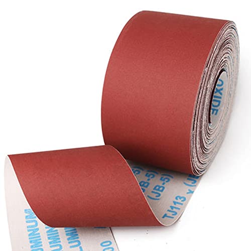 1 m x 114 mm Schleifrolle – Premium-Schmirgelleinen for Polieren von Holz, Metall und Autos – Kompatibel mit Bandschleifern(80grit) von DuanXing