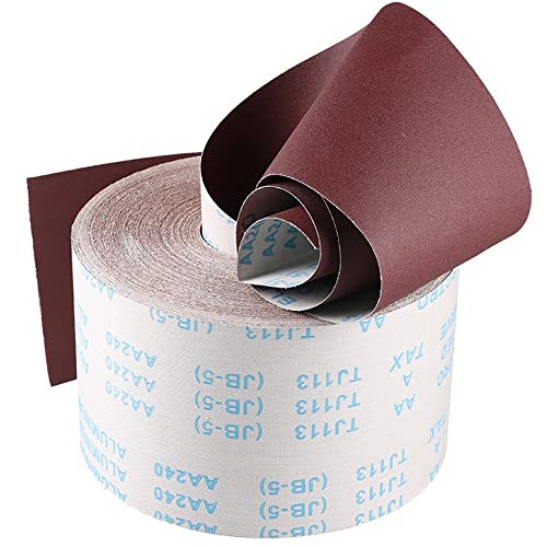 100 mm x 10 m Schleifpapierrolle mit Aluminiumoxid-Stoffrücken – vielseitiges Nass-/Trocken-Schleifmittel for Holz und Metall (Körnung 60–800)(80grit) von DuanXing