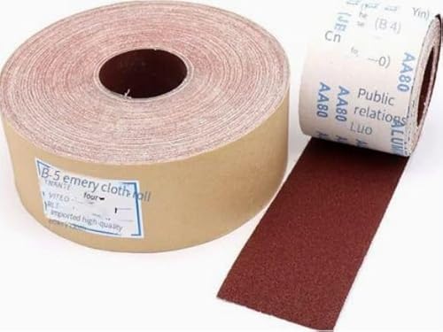 Hochwertige Aluminiumoxid-Schleifpapierrolle, 9,6 cm x 75 m – Körnung 80–600 for Polieren von Holz, Metall und Autos(320grit) von DuanXing