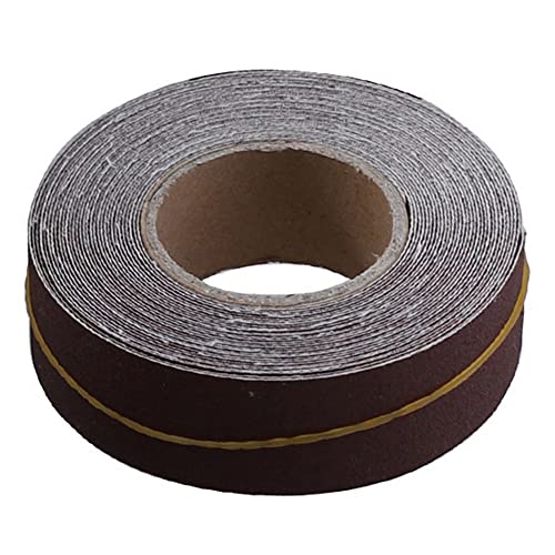 Schmirgelleinenrolle, 25 mm x 6 m, Schleifpapier mit Körnung 150–600 for Polieren von Metall und Holz, langlebige Nylonrückseite(150grit) von DuanXing