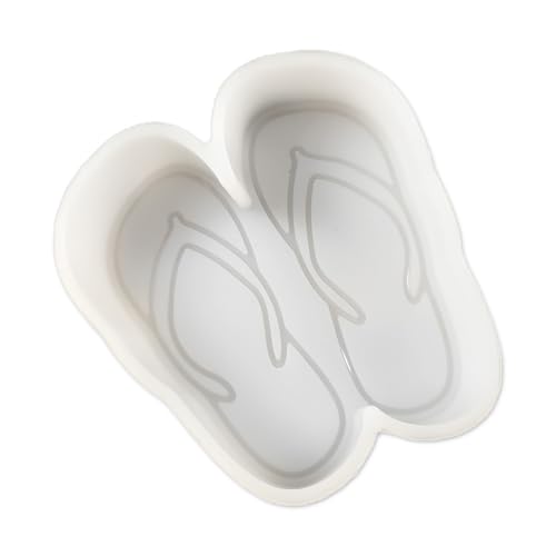 Duawenki Flip-Flop-Form für Autofrische, Silikonform für die Herstellung von Seife, Aromaperlen, Autofrische, Anhänger, Kerzen, Harz (B) von Duawenki