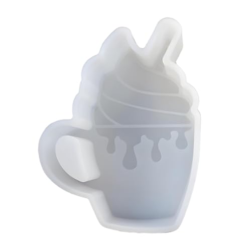Duawenki Silikonform in Eiscreme-Form für die Herstellung von Seife, Aromaperlen, Auto, Fresh, Anhänger, Kerzen, Harz, Zement, Gips, dekorative Ornamente (12,1 x 9 x 3,1 cm) von Duawenki