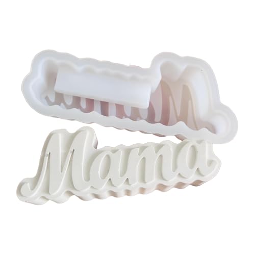 Duawenki Silikonform in Mama-Form für die Herstellung von Seife, Aromaperlen, Auto, Fresh, Vase, Anhänger, Kerze, Harz, Zement, Gips, dekorative Ornamente (13,5 x 5,5 x 2,5 cm) von Duawenki