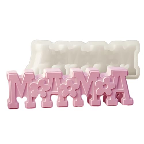 Duawenki Silikonform in Mama- und Blumenform für die Herstellung von Seife, Aromaperlen, Auto, Fresh, Anhänger, Kerzen, Harz, Zement, Gips, dekorative Ornamente (13,8 x 4,5 x 2,2 cm) von Duawenki