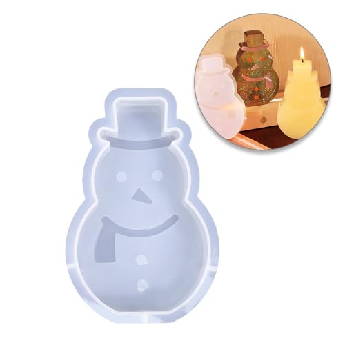 Duawenki Silikonform in Schneemänner-Form für die Herstellung von Seife, Aroma, Perlen, Kerzenanhänger, Schreibtisch-Ornamente, Harz von Duawenki