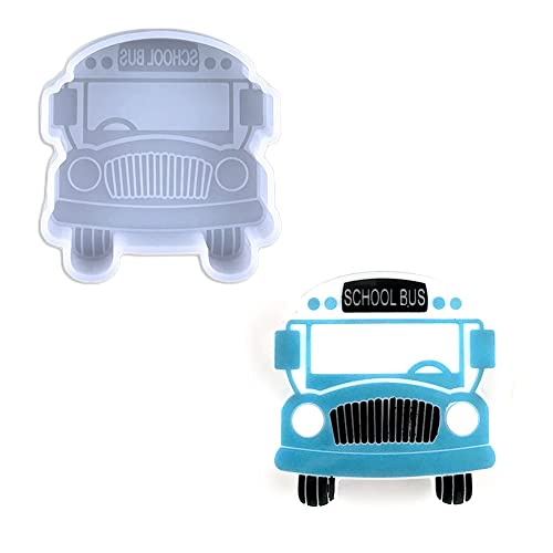 Duawenki Silikonform in Schulbus-Form für Auto-Frische, für die Herstellung von Seifen, Aroma-Perlen, Auto-Frische, Anhänger, Kerze, Harz von Duawenki
