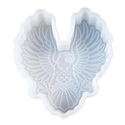 Duawenki Silikonform mit Adler-Motiv für die Herstellung von Seife, Aromaperlen, Auto, Frische, Anhänger, Kerzen, Harz, Zement, Gips, dekorative Ornamente (10,7 x 9,8 x 2,7 cm) von Duawenki